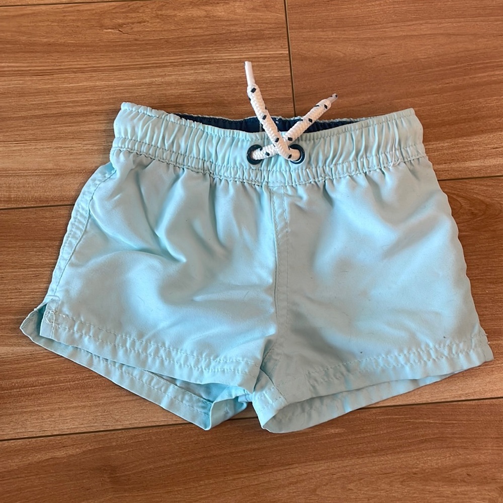 Baby teal swim shorts 3 months